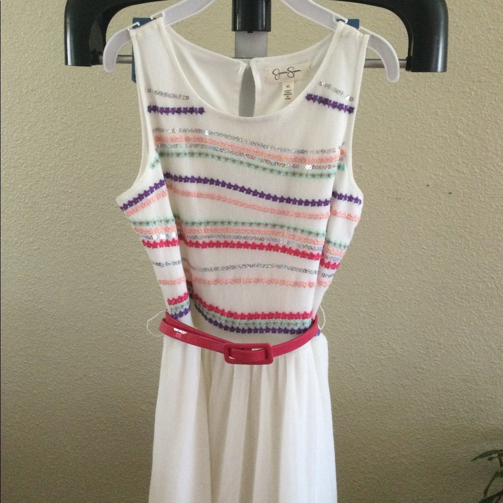 Dress, Size 14 XL, white/multicolor